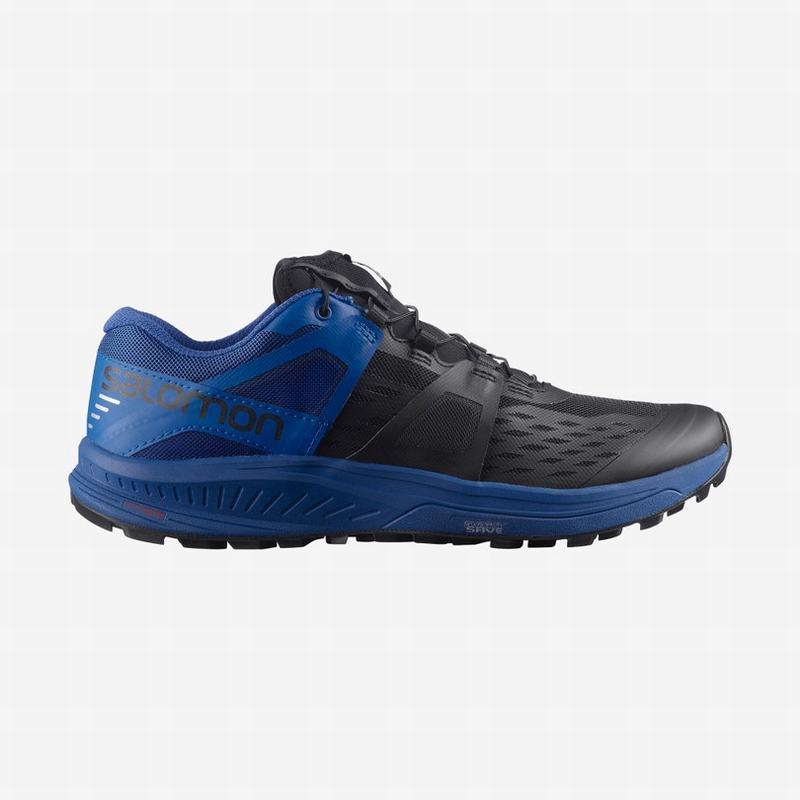 SALOMON UK ULTRA /PRO - Mens Trail Running Shoes Black/Blue,SVTC38096